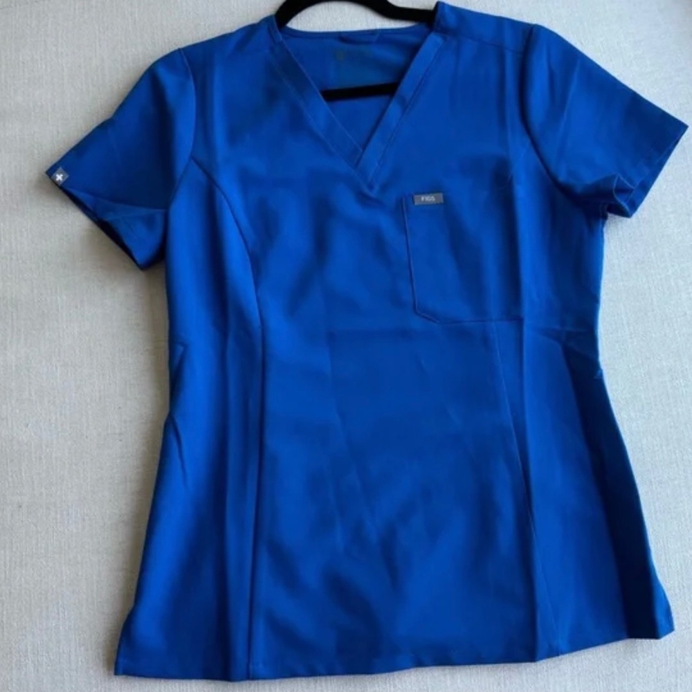 Figs Slim Catarina Royal Blue Large Scrub Top